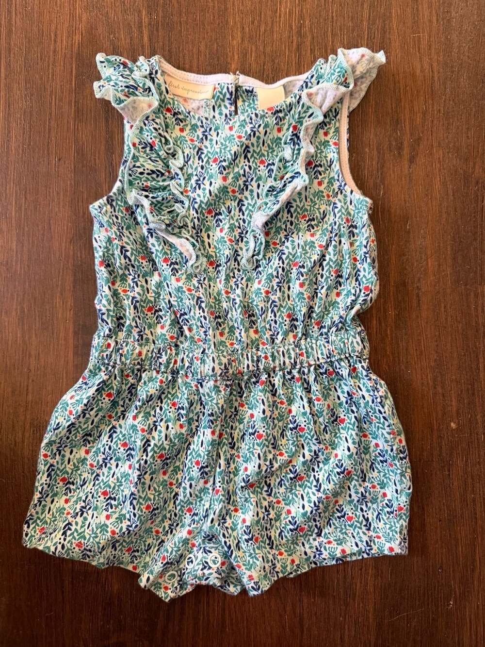 First Impressions Baby Girls Floral Print Ruffle Romper